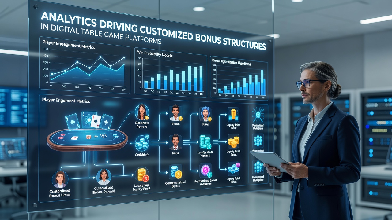 Mobile interface displaying personalized table game bonus offers