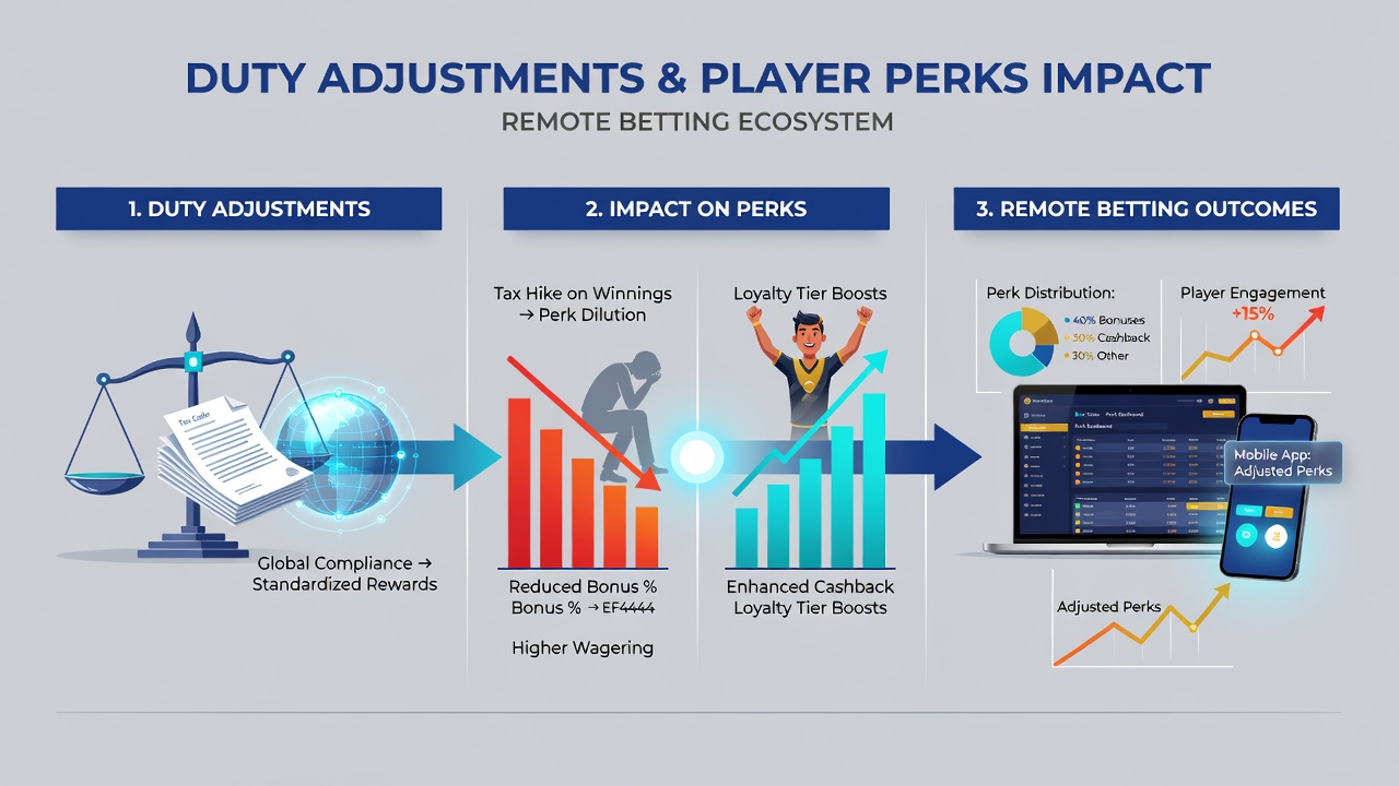 Graph displaying changes in remote betting perks alongside duty rate trends from 2024 to 2026