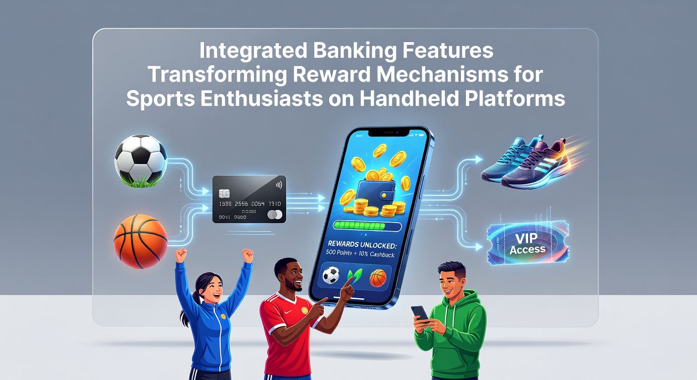 Mobile banking integration enhancing sports reward systems on handheld devices