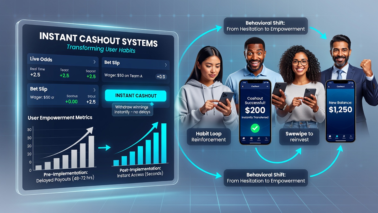 Graph displaying increased withdrawal frequency trends after instant cashout rollout in digital wagering platforms