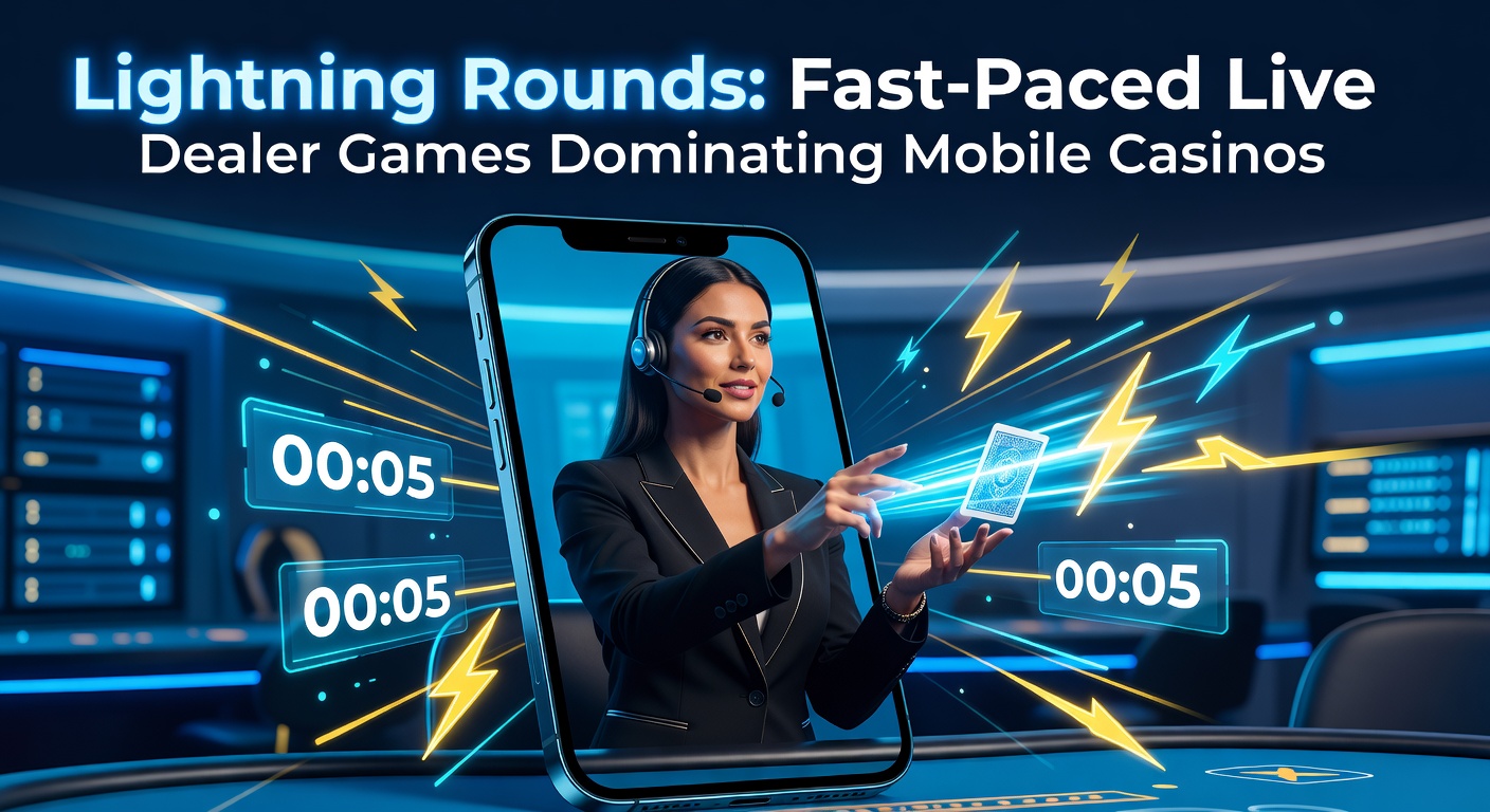 Vibrant live dealer table with lightning multipliers lighting up a mobile casino screen, capturing the high-energy action of lightning rounds