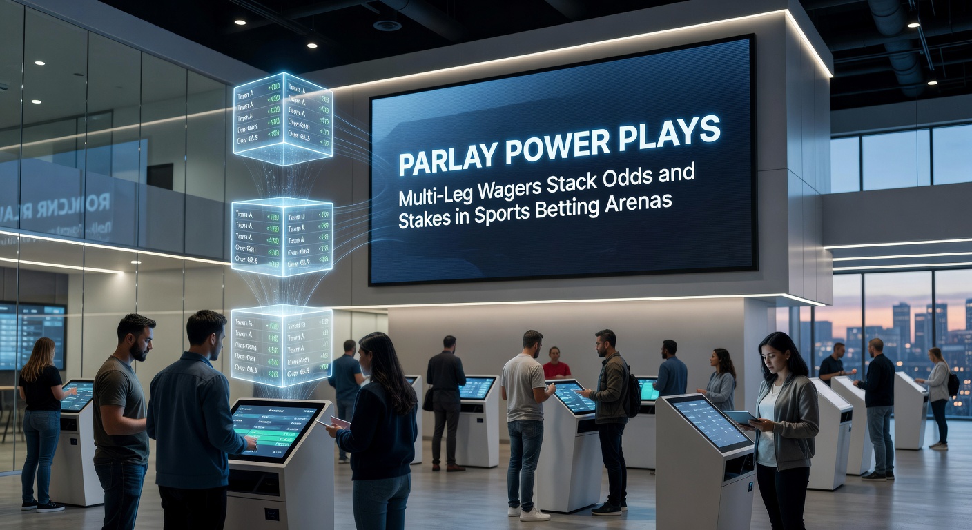 Close-up of a bettor's phone screen displaying a successful six-leg parlay payout on an NBA playoff game, with glowing green checkmarks and cascading multiplier graphics