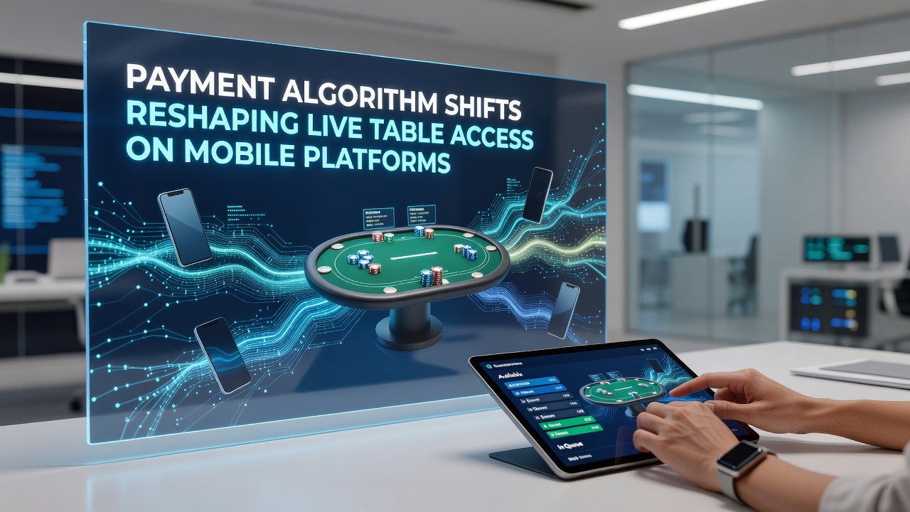 Mobile device displaying live dealer table interface with payment processing indicators