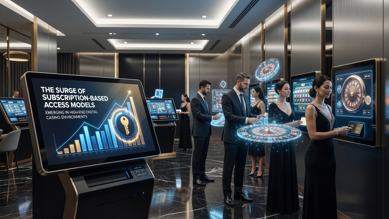 High-end digital casino interface showcasing subscription tier options and exclusive member benefits
