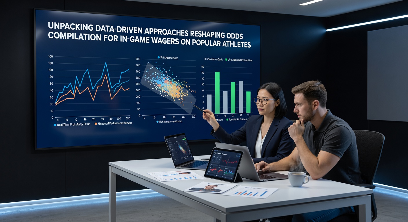 Real-time data visualization dashboards used by odds compilers during live athletic competitions